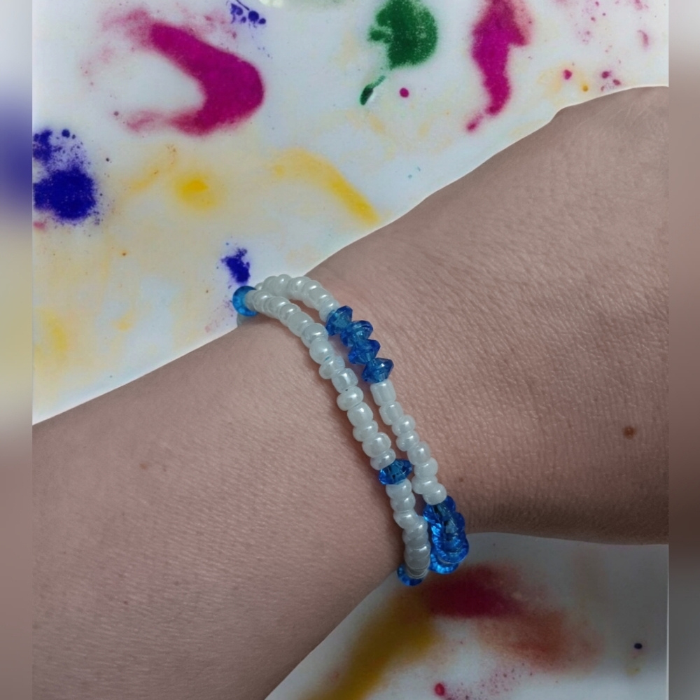 Handmade Blue and White Bracelets
